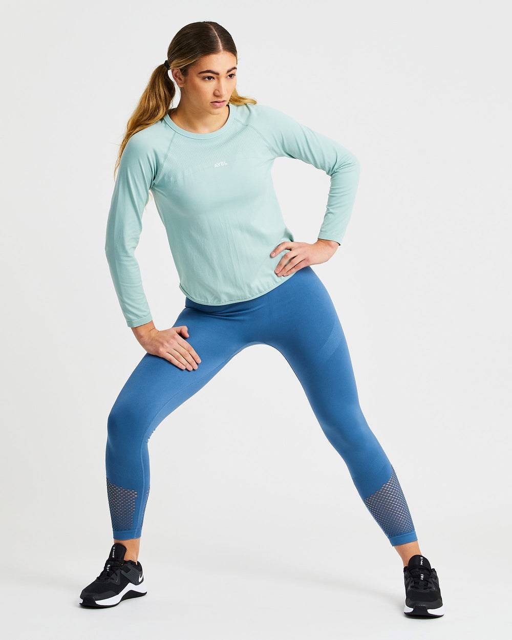 AYBL Reform Seamless Long Sleeve T Shirt Grün | 81794-SRFN