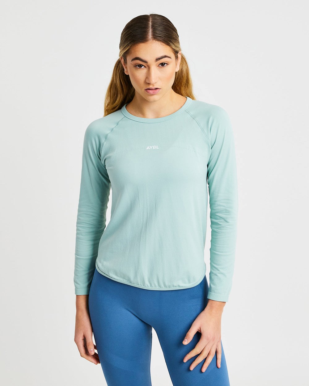 AYBL Reform Seamless Long Sleeve T Shirt Grün | 81794-SRFN