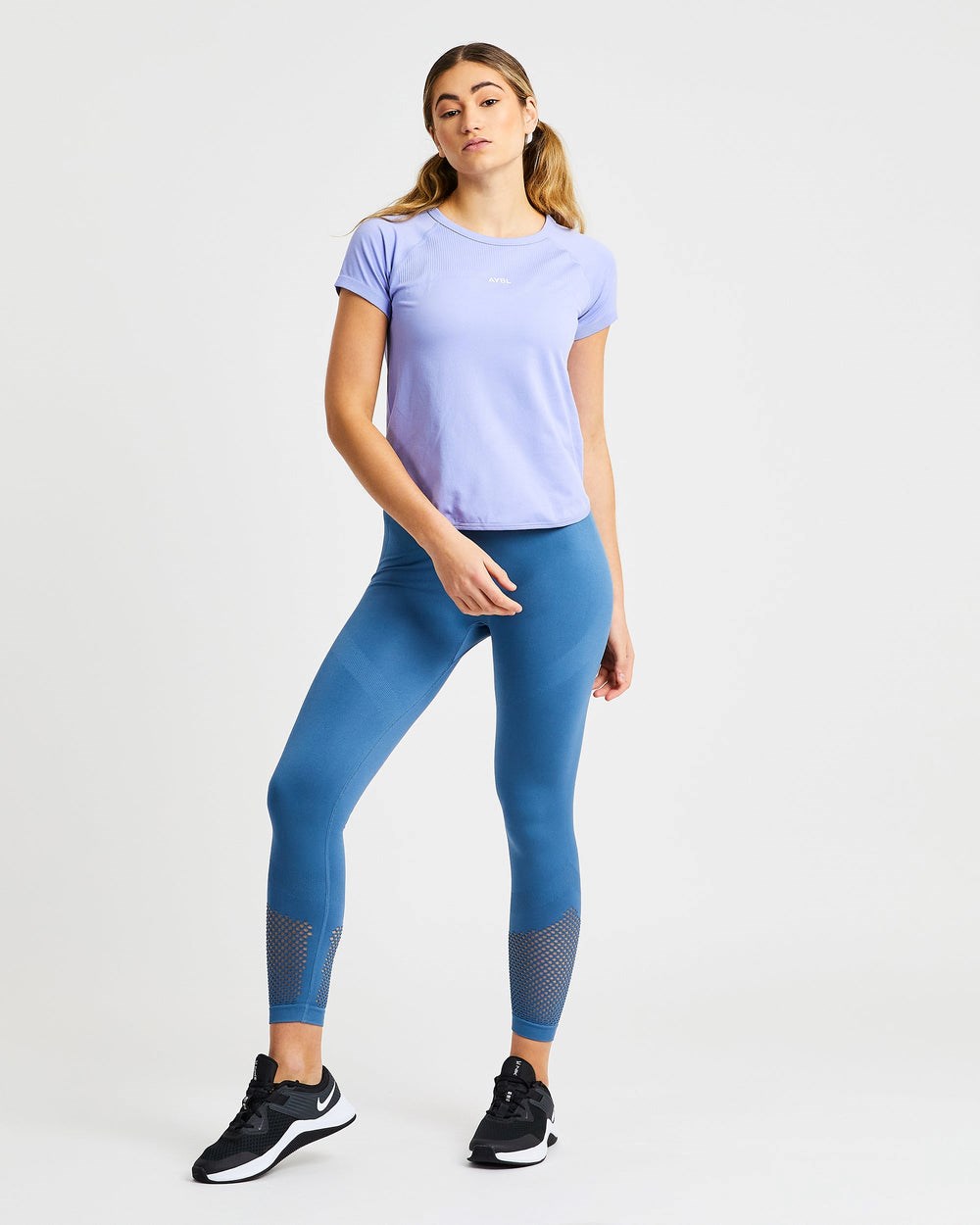 AYBL Reform Seamless T Shirt Lila | 82194-HJZC