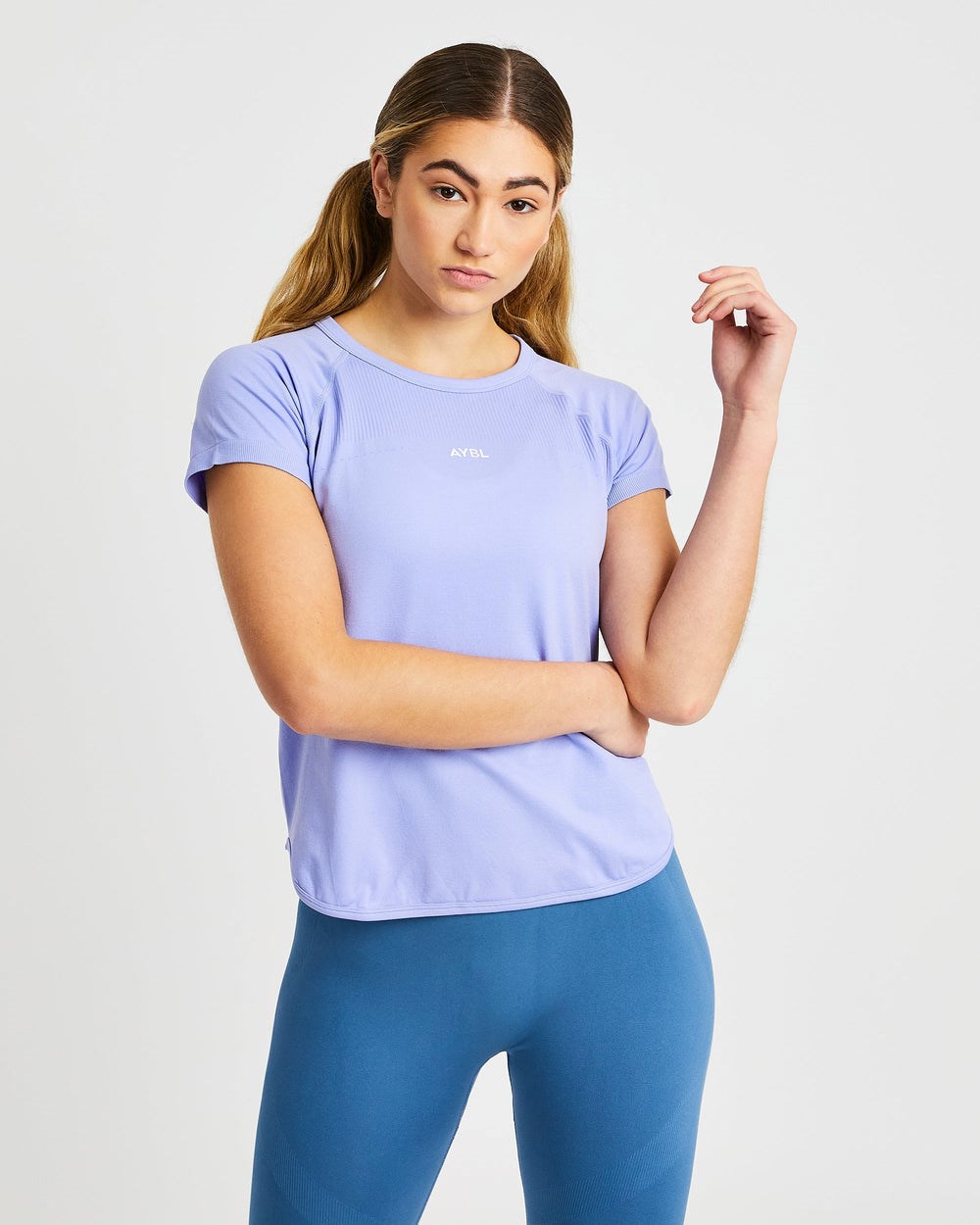 AYBL Reform Seamless T Shirt Lila | 82194-HJZC