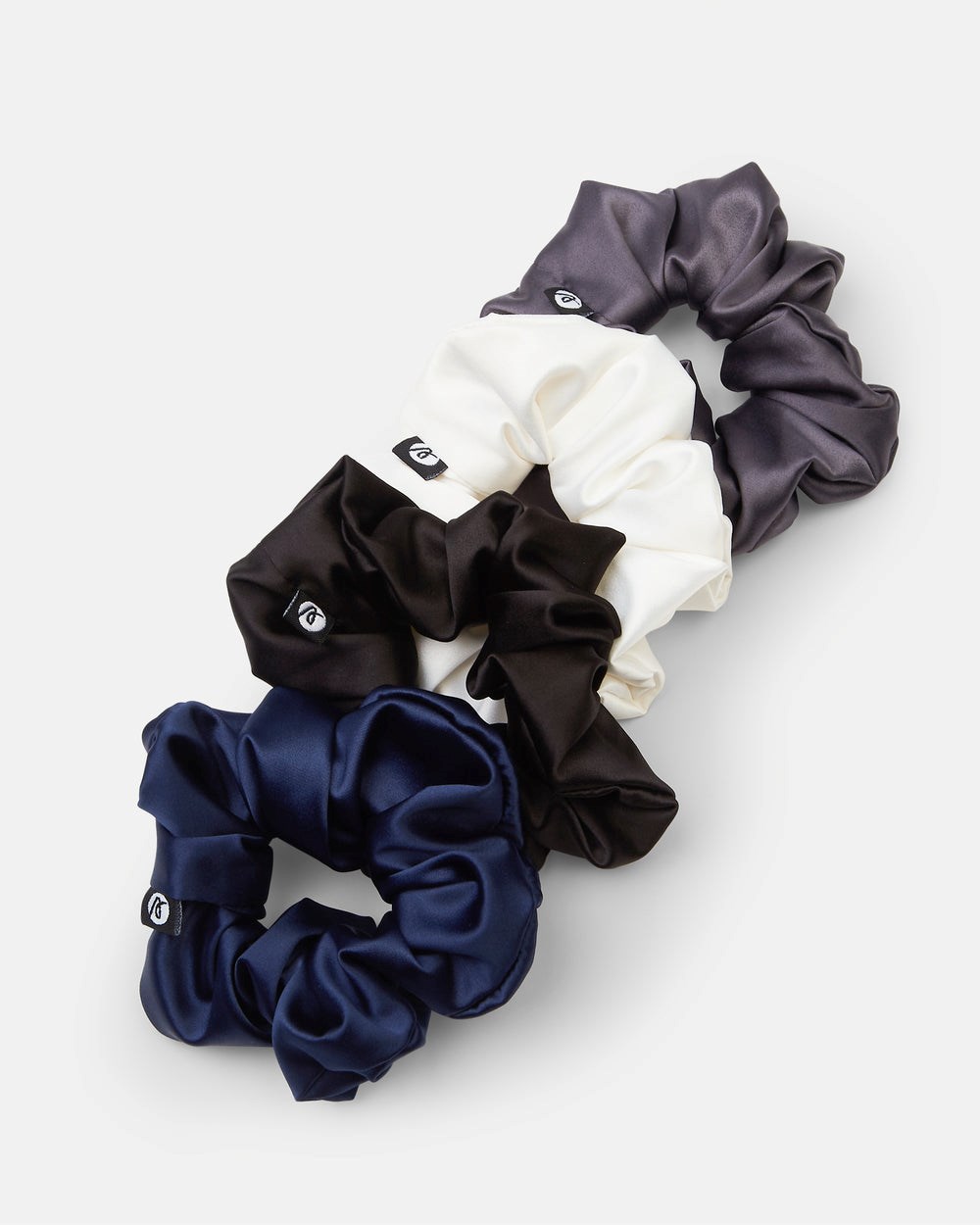 AYBL Scrunchie 4 Pack White/Black/Charcoal/Navy | 41506-RQWN