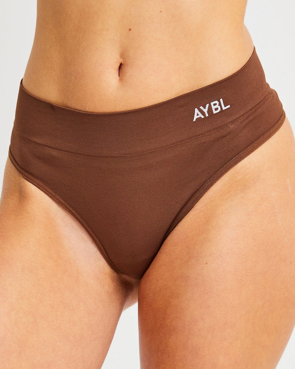 AYBL Seamless High Rise Tanga Braun | 74891-ELWK