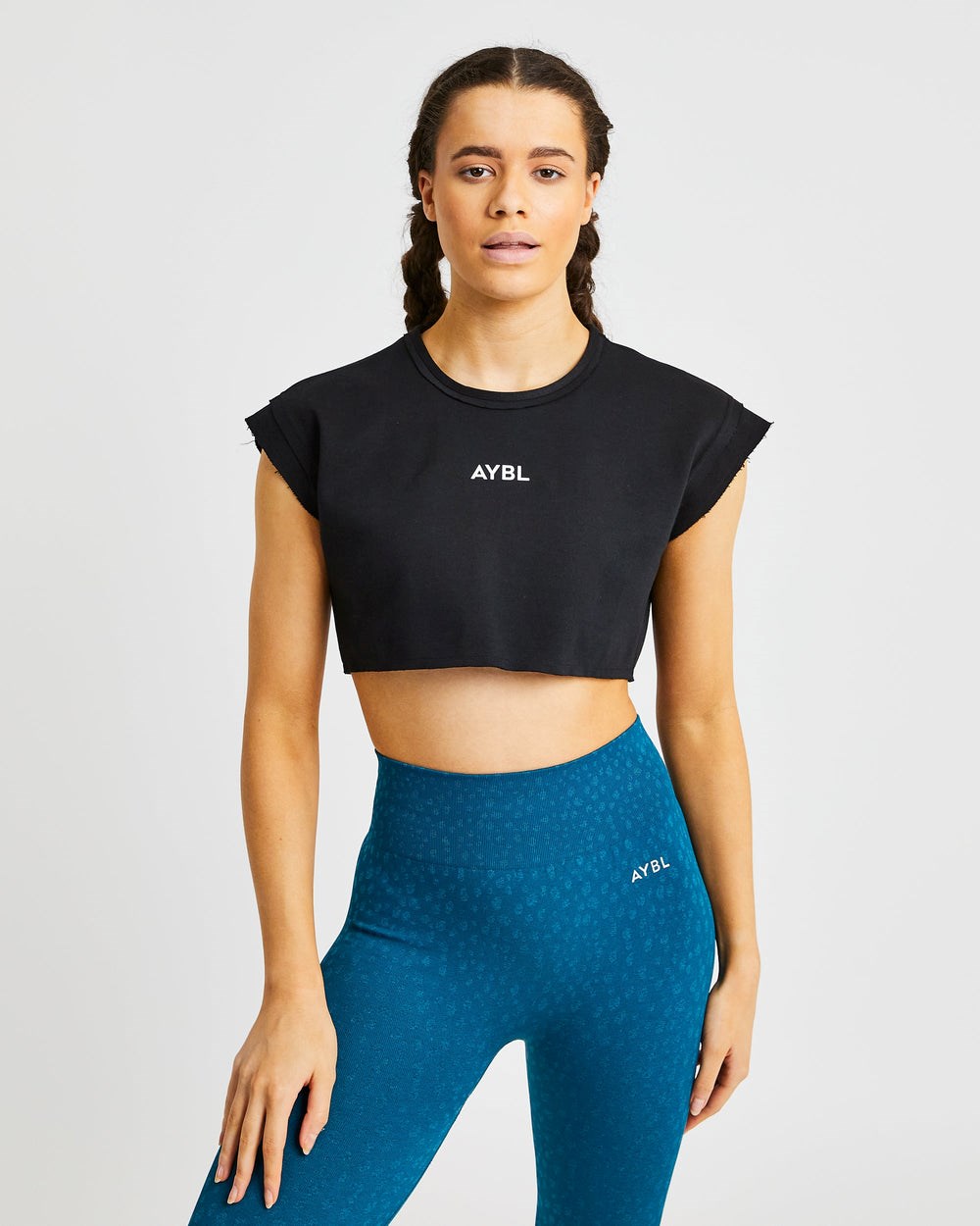 AYBL Sport Crop Top Schwarz | 37021-ZPKB