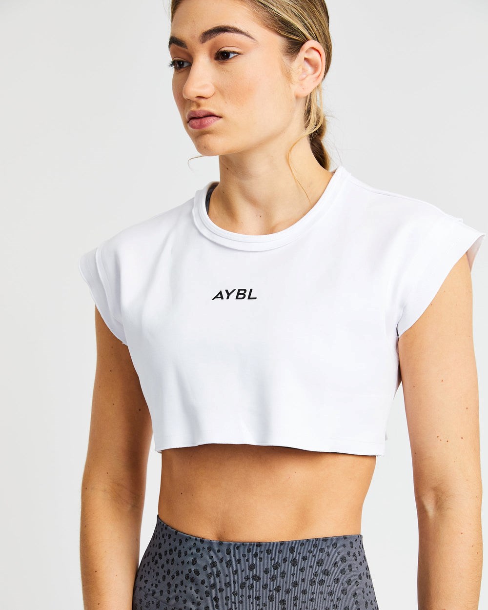 AYBL Sport Crop Top Weiß | 28946-PTSV