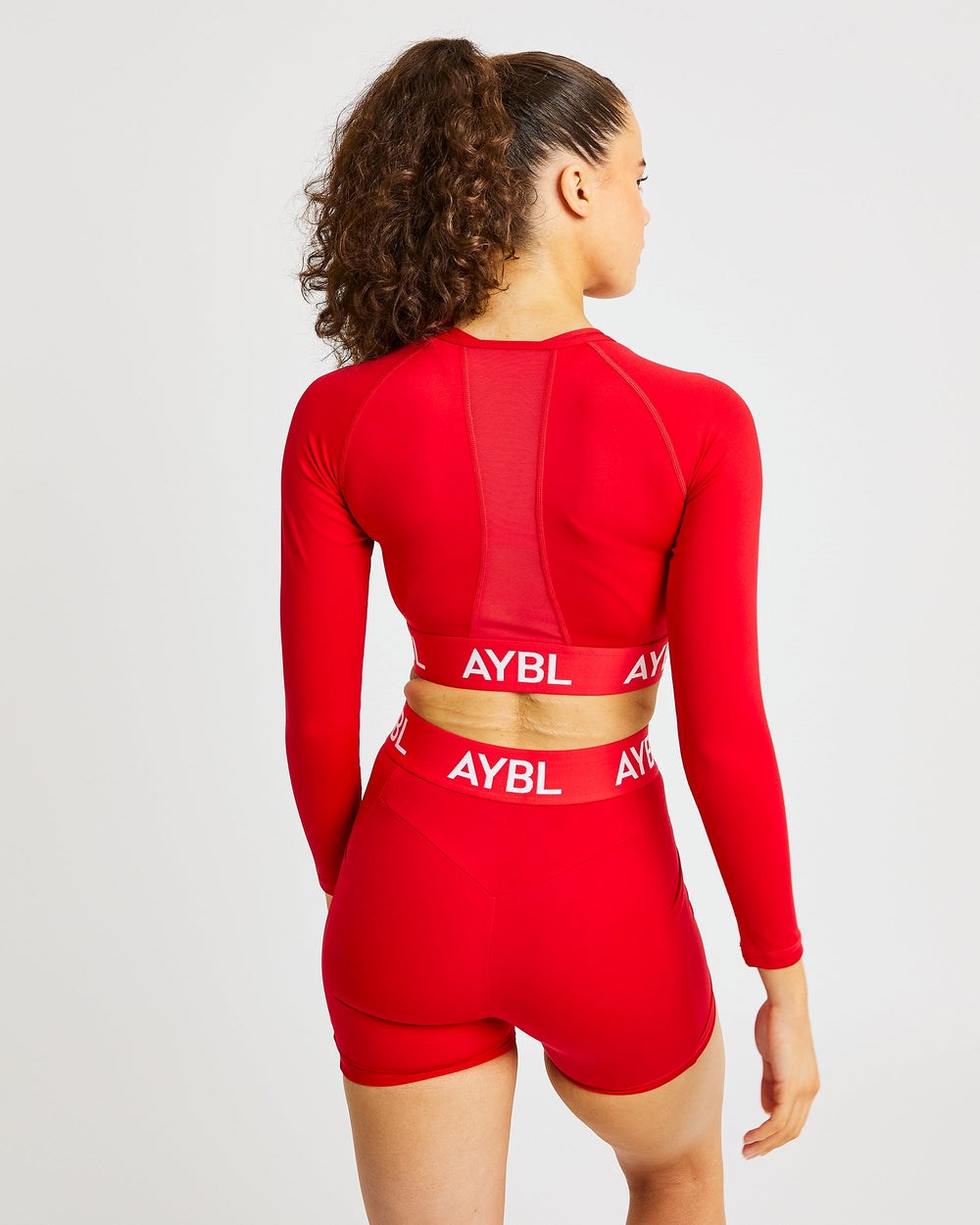 AYBL Sport Long Sleeve Crop Top Rot | 26014-ZJEN