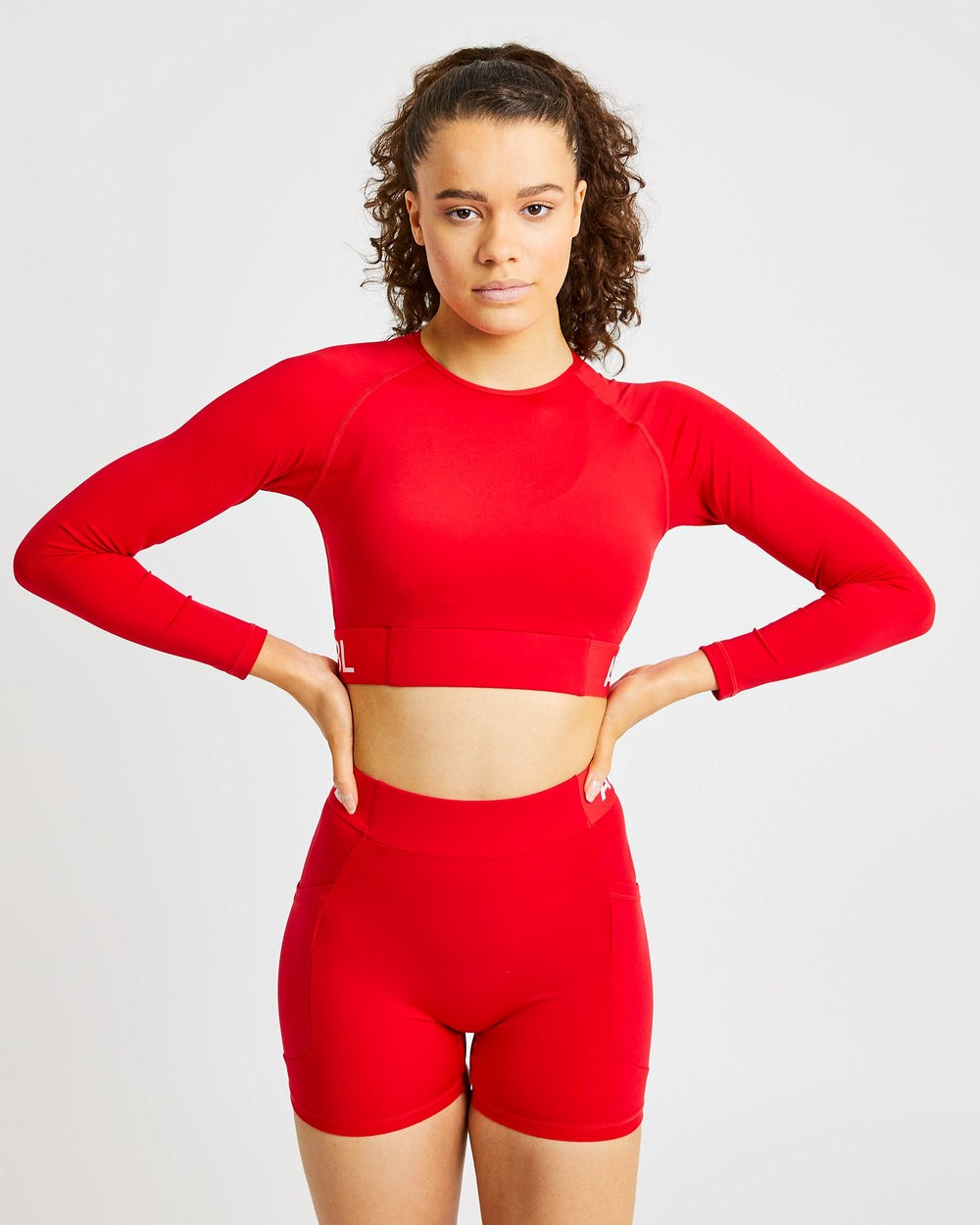 AYBL Sport Long Sleeve Crop Top Rot | 26014-ZJEN