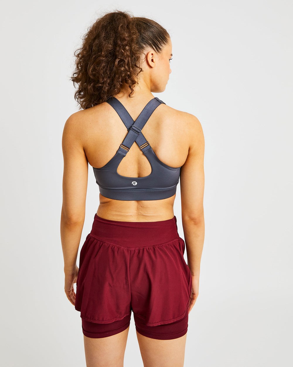 AYBL Sportive High Neck Sports Bra Charcoal | 03812-ZOSL