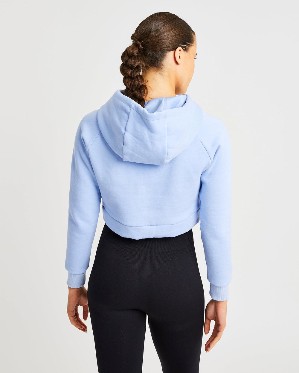 AYBL Staple Crop Hoodie Blau | 47530-PDAR