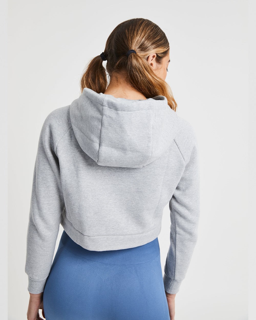 AYBL Staple Crop Hoodie Hellgrau | 64130-DSVH