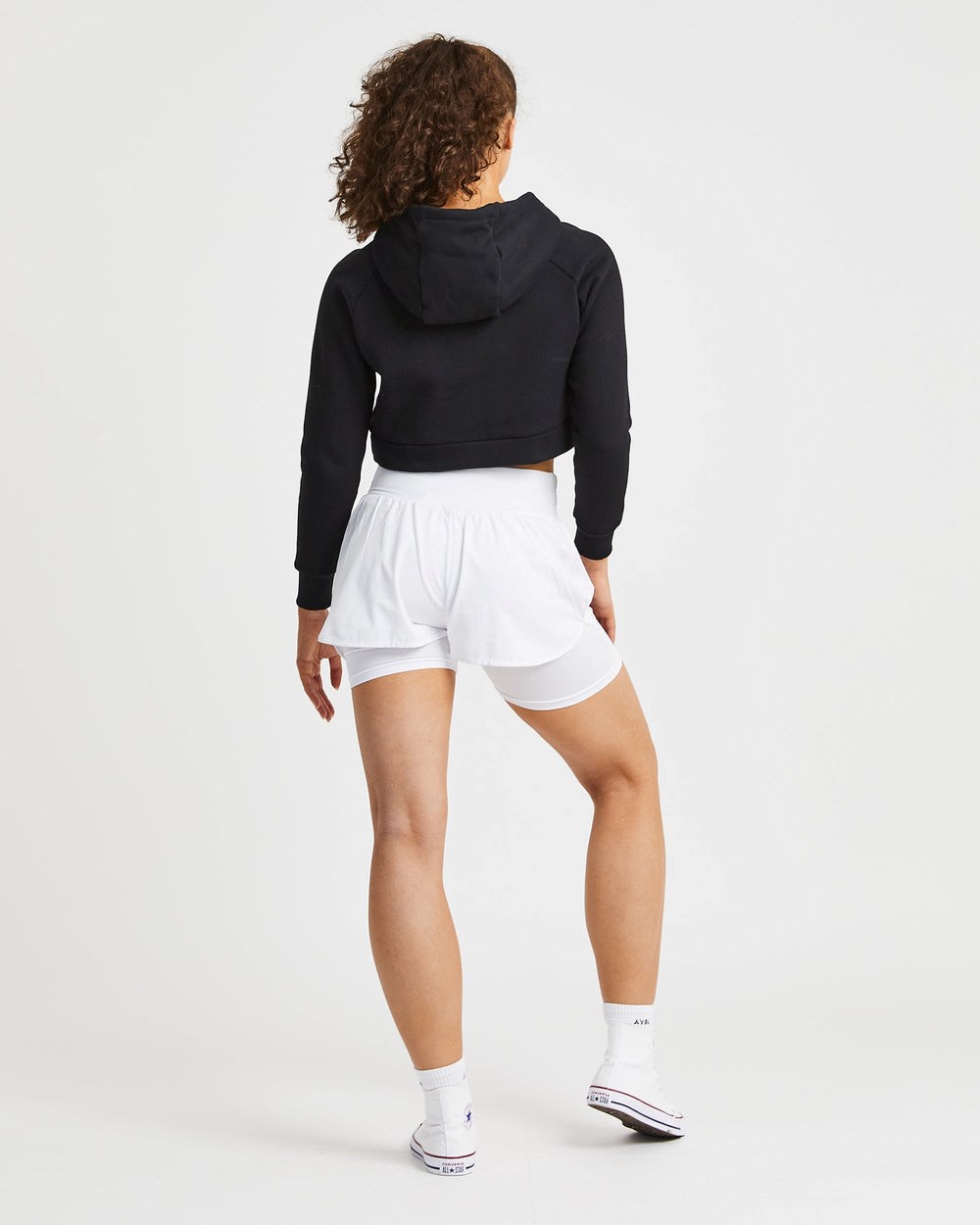 AYBL Staple Crop Hoodie Schwarz | 46871-SEQP