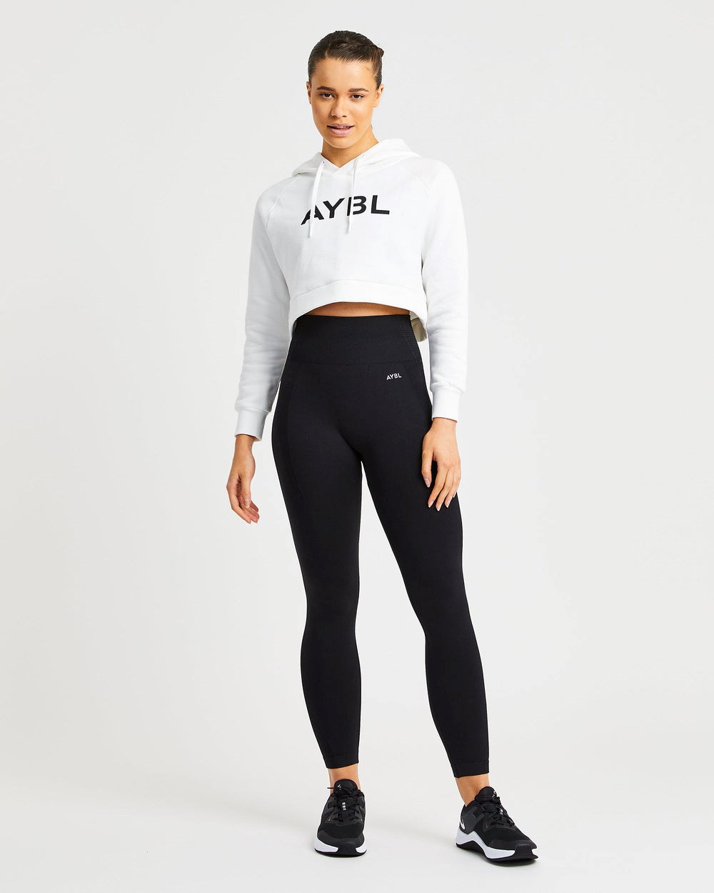 AYBL Staple Crop Hoodie Weiß | 25164-YSLE