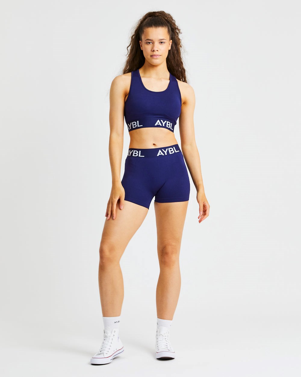 AYBL Staple Seamless Low Rise Shorts Navy | 14792-UQSK