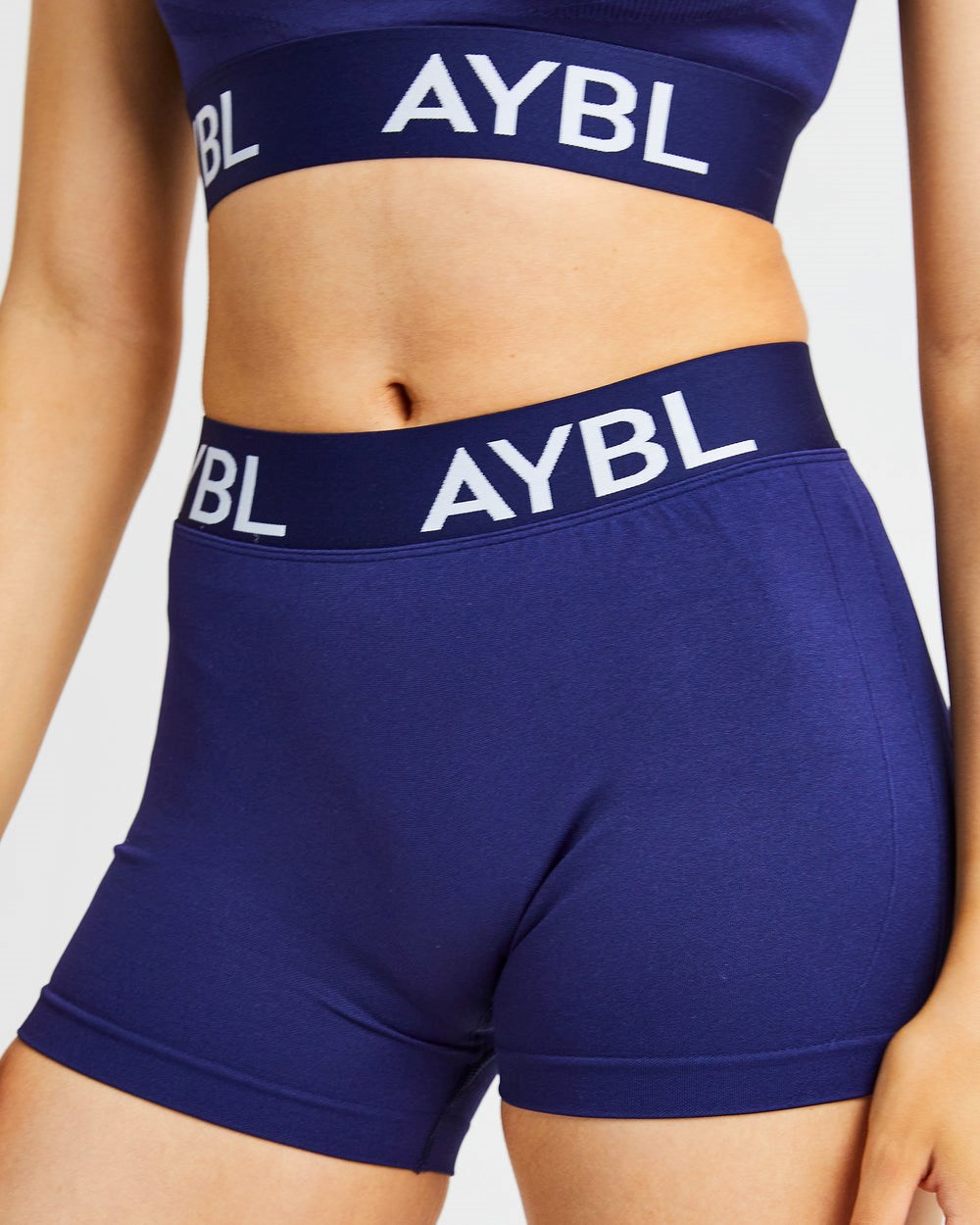 AYBL Staple Seamless Low Rise Shorts Navy | 14792-UQSK