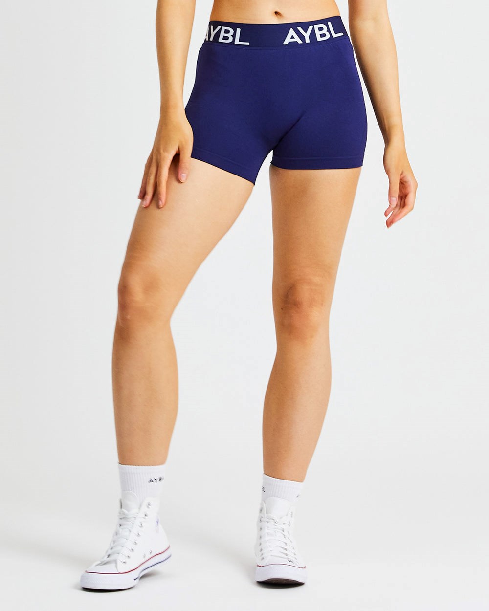 AYBL Staple Seamless Low Rise Shorts Navy | 14792-UQSK