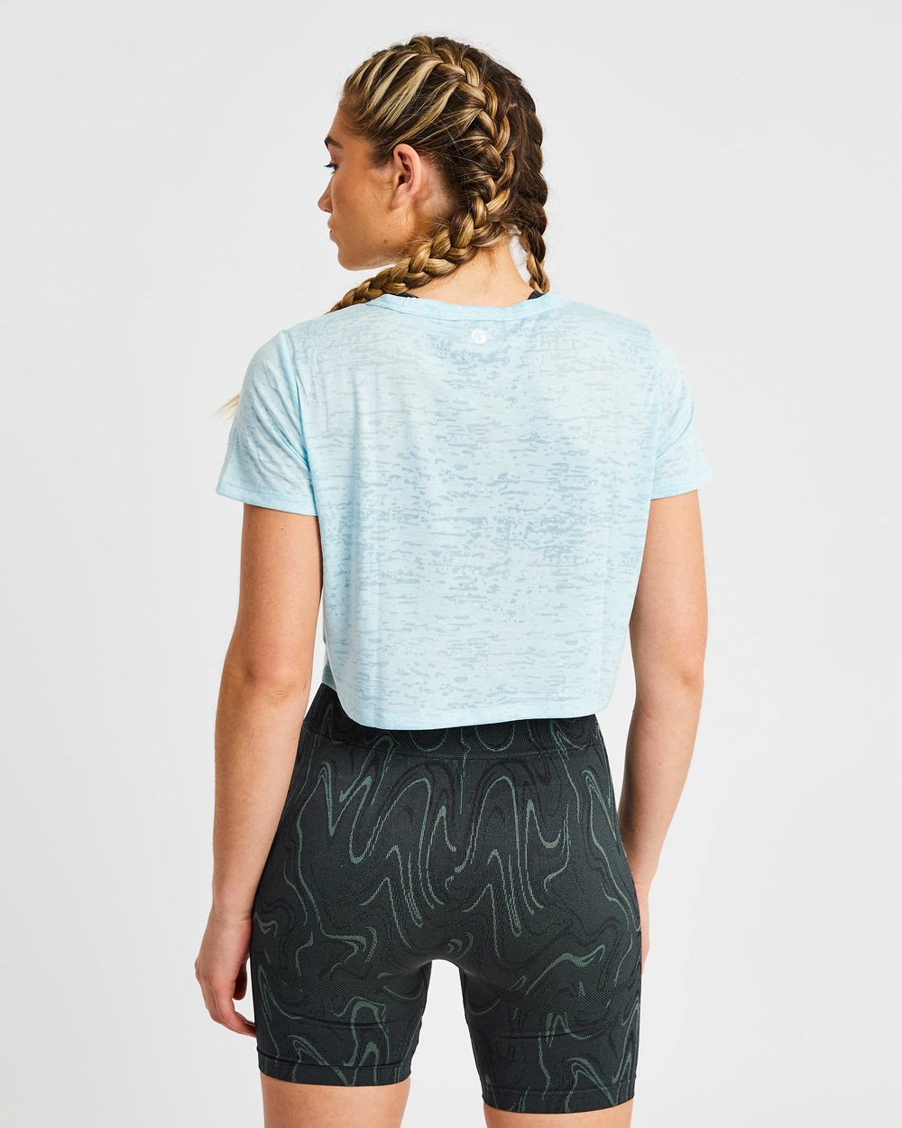 AYBL Velocity Crop T Shirt Blau | 10794-KJXI