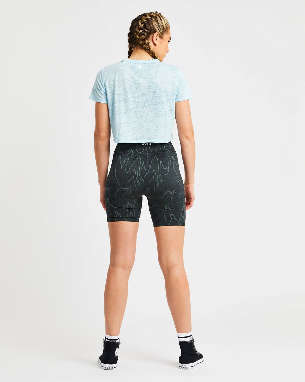 AYBL Velocity Crop T Shirt Blau | 10794-KJXI