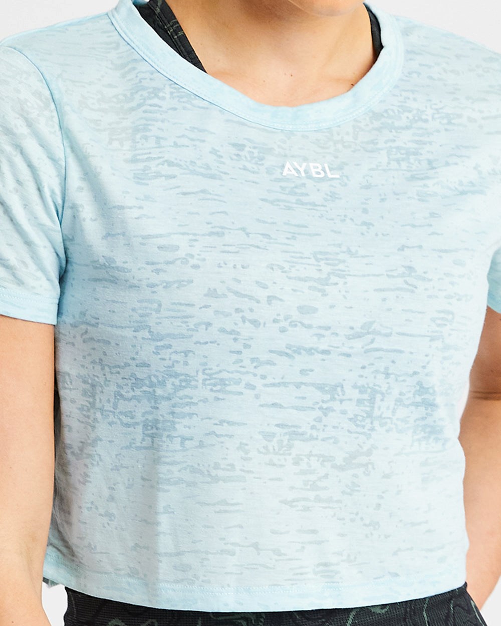 AYBL Velocity Crop T Shirt Blau | 10794-KJXI