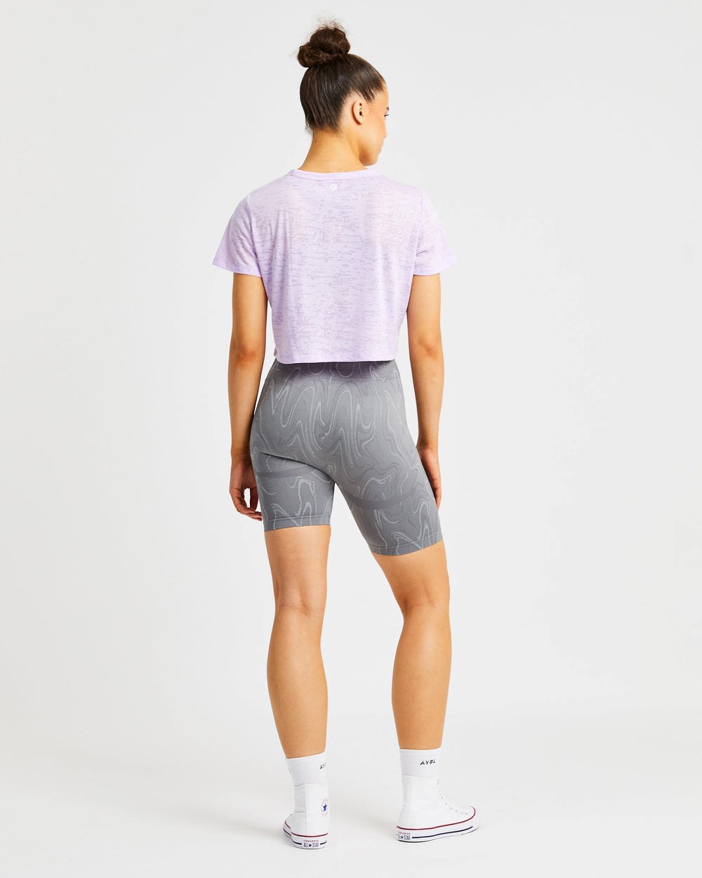 AYBL Velocity Crop T Shirt Lilac | 59421-ZYSB