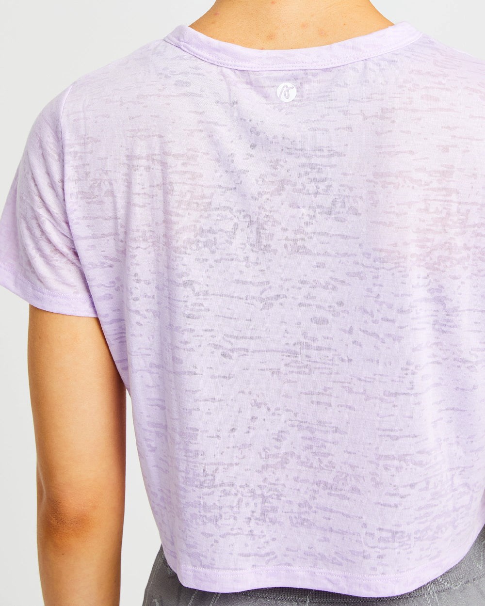 AYBL Velocity Crop T Shirt Lilac | 59421-ZYSB