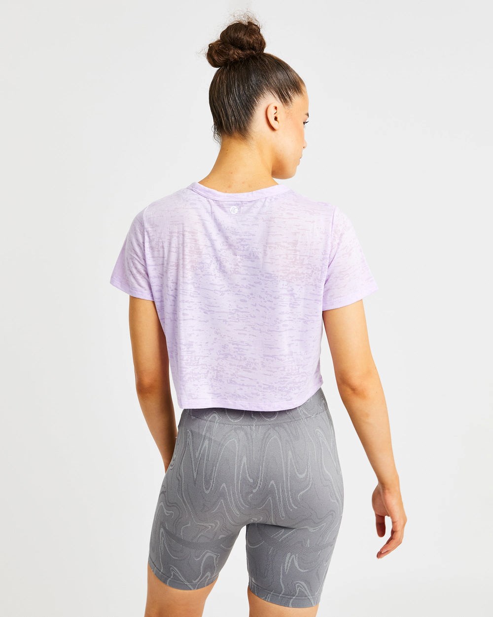 AYBL Velocity Crop T Shirt Lilac | 62483-YBLR