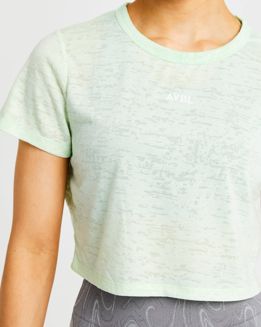 AYBL Velocity Crop T Shirt Mintfarben | 16782-AYJV