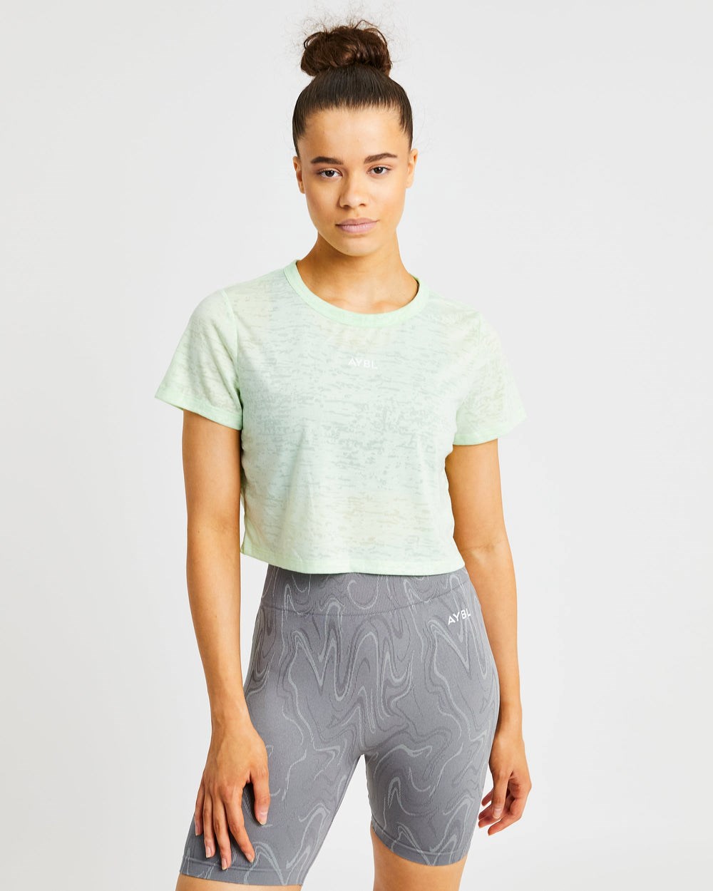 AYBL Velocity Crop T Shirt Mintfarben | 16782-AYJV