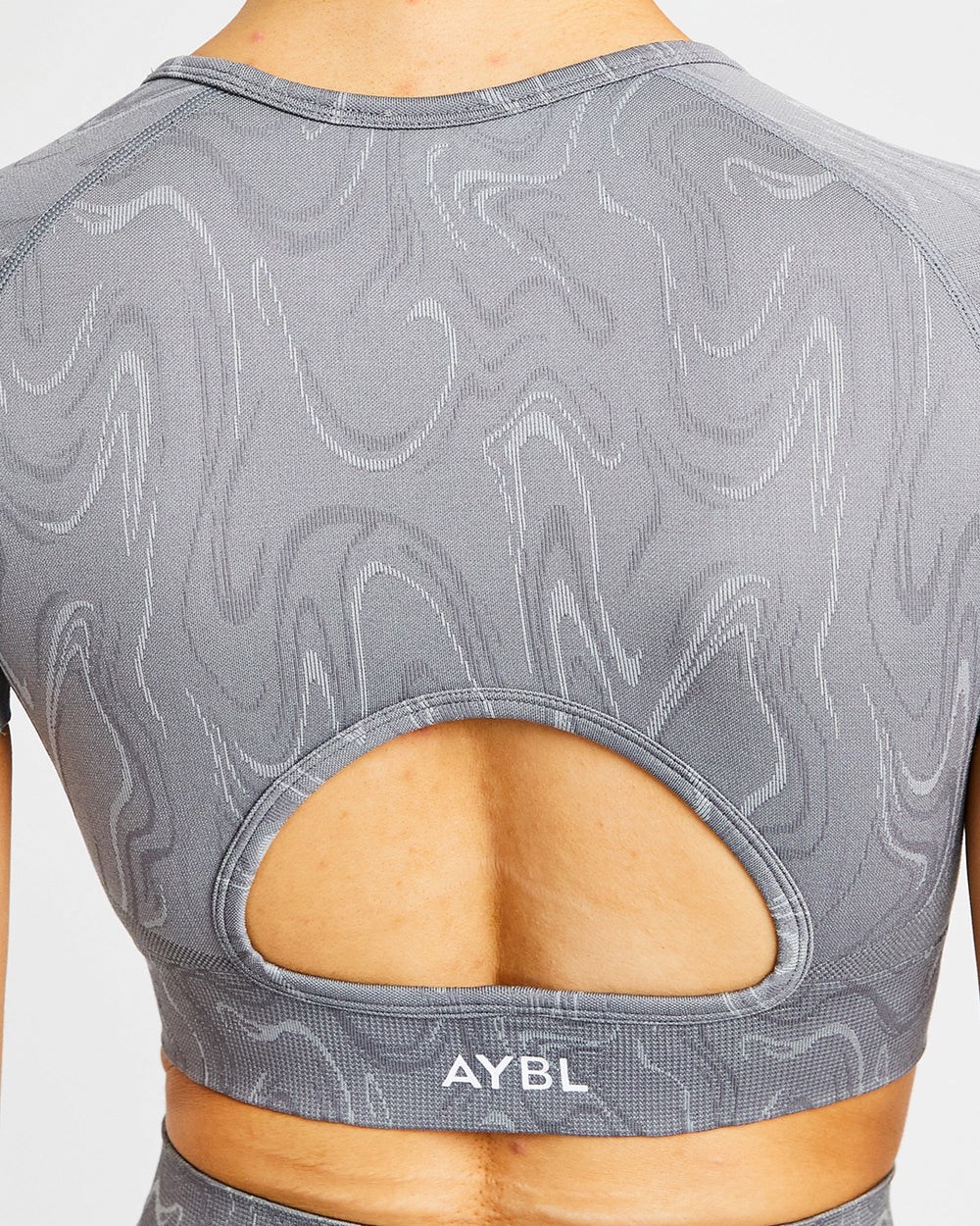 AYBL Velocity Seamless Crop Top Grau | 32597-KXJN