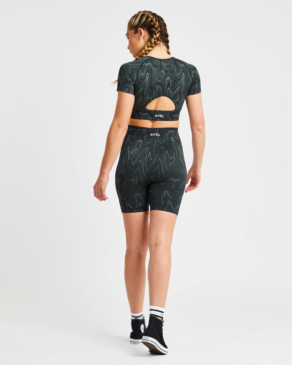 AYBL Velocity Seamless Crop Top Schwarz | 87024-YNRA