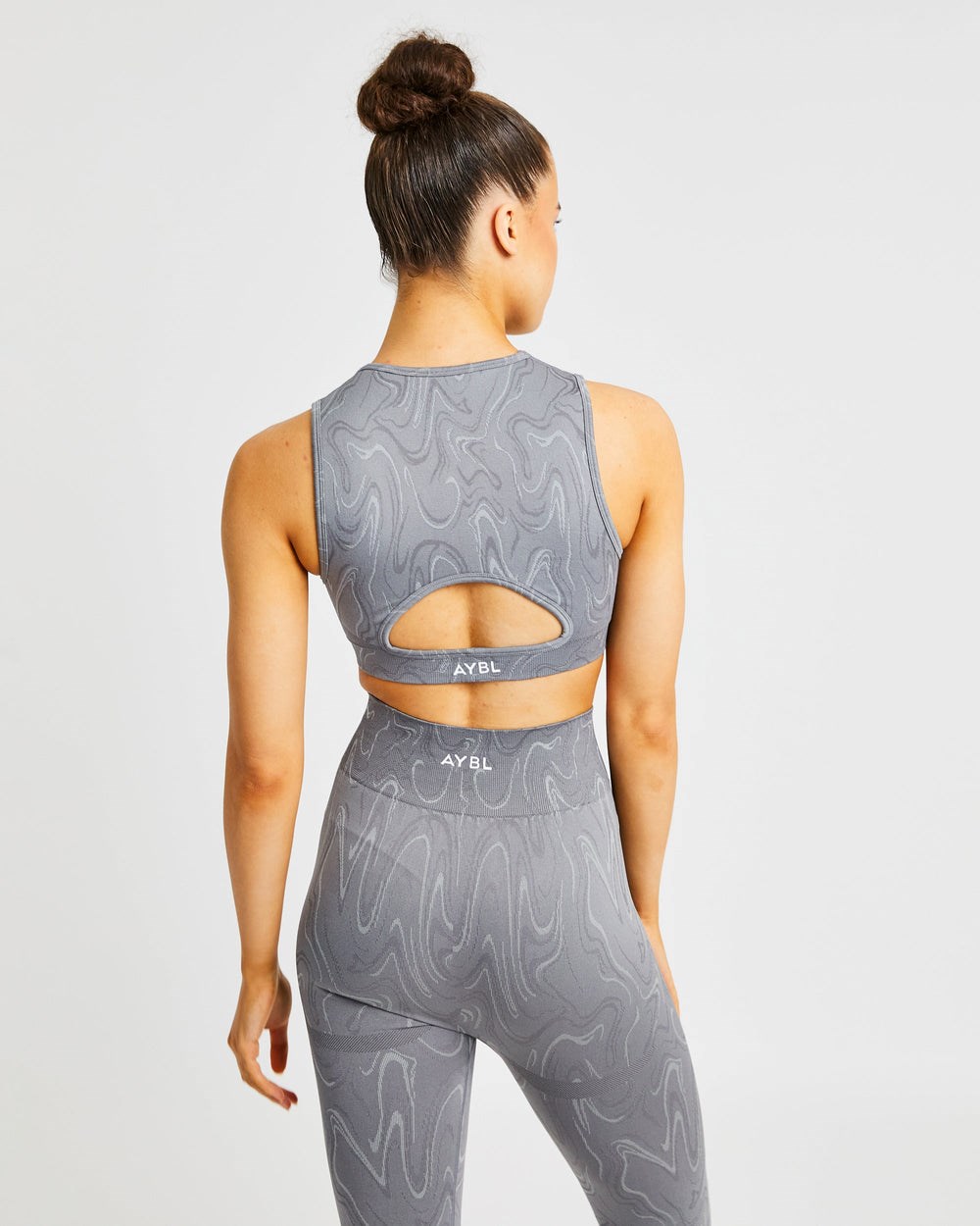 AYBL Velocity Seamless Crop Vest Grau | 36802-WJNG