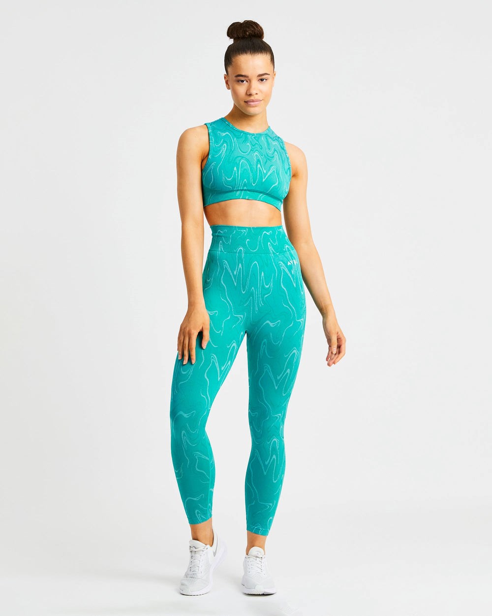 AYBL Velocity Seamless Crop Vest Türkis | 32807-IUPQ