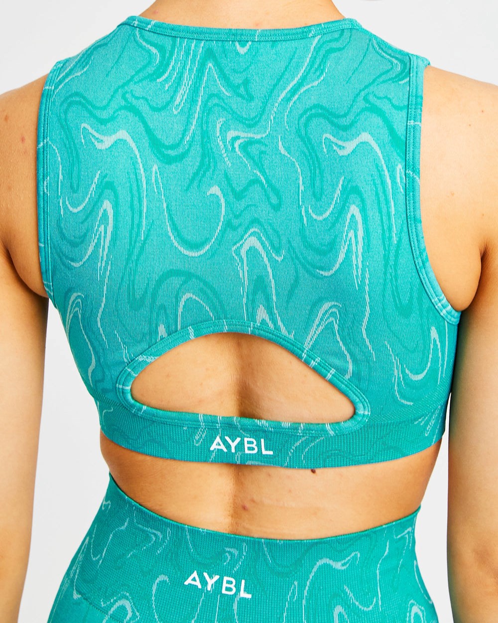 AYBL Velocity Seamless Crop Vest Türkis | 32807-IUPQ