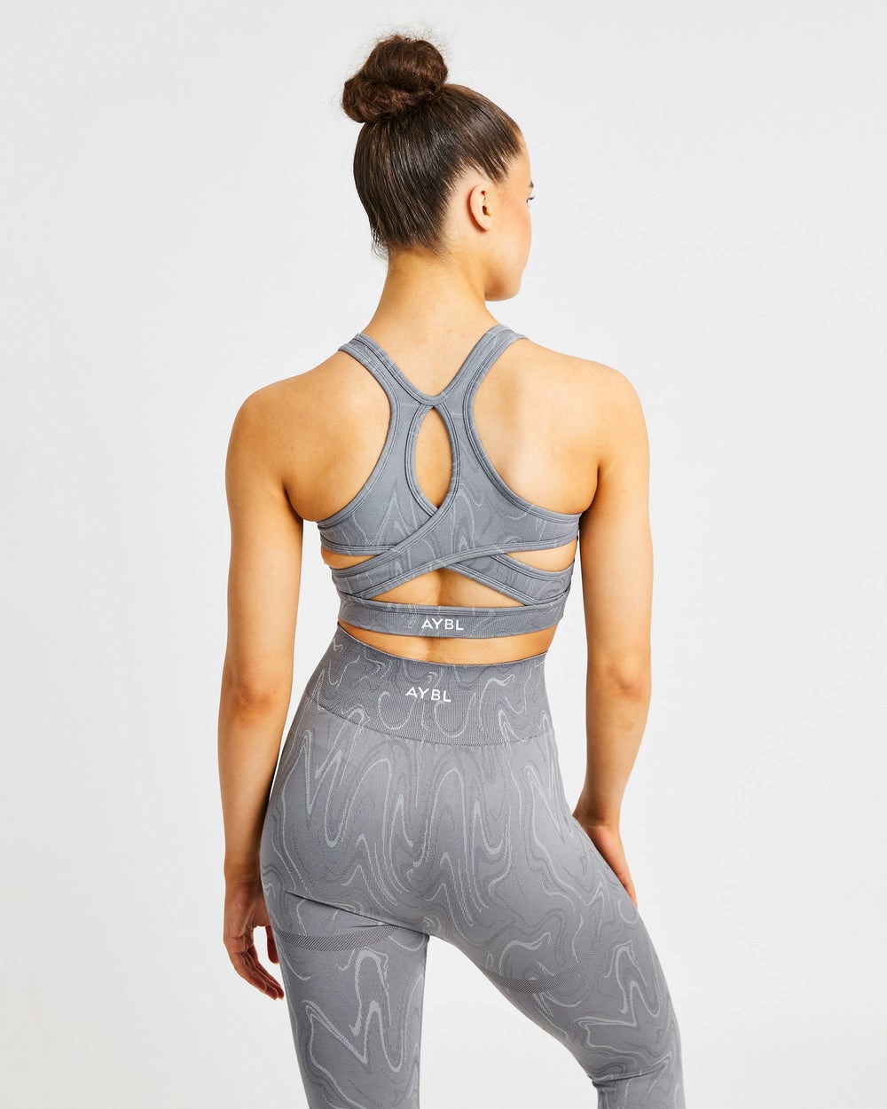 AYBL Velocity Seamless Sports Bra Grau | 34650-PJKX